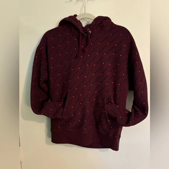 Vintage 90s Champion All over Logo Reverse Weave Hoodie Sz Med Labels attached - Picture 1 of 8